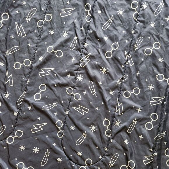 Harry Potter Icon Twin Comforter Pillowcase Gray Wizard Hogwarts‎ Reversible - Picture 9 of 15